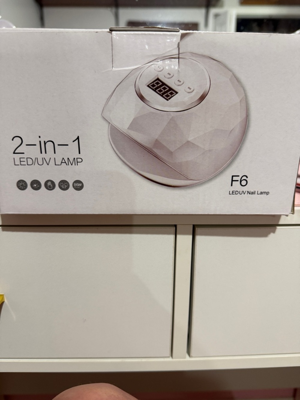 2-in-1 LED/UV Nail Lamp F6 in White